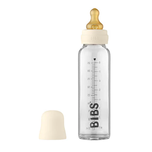 BIBS Baby Glass Bottle Complete Set Latex 225ml