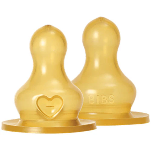 BIBS Bottle Nipple Latex Medium Flow 2 PACK