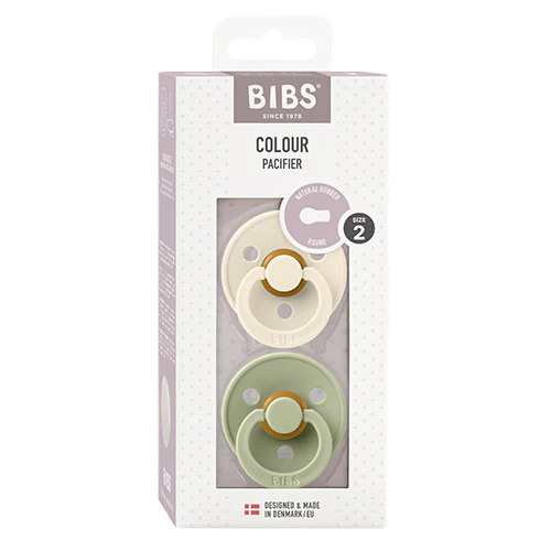 BIBS Colour Latex Size 2 Ivory/Sage 2 PACK