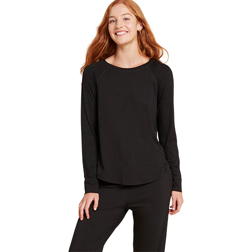 Goodnight Raglan Sleep Top Black L