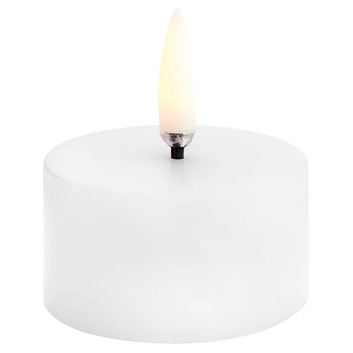 LED Bloklys, Nordic White, Smooth, 5x2,8 cm