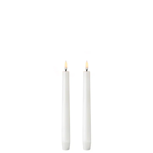 LED Kronelys, Nordic White, Smooth, 2-pack, 2,3x20