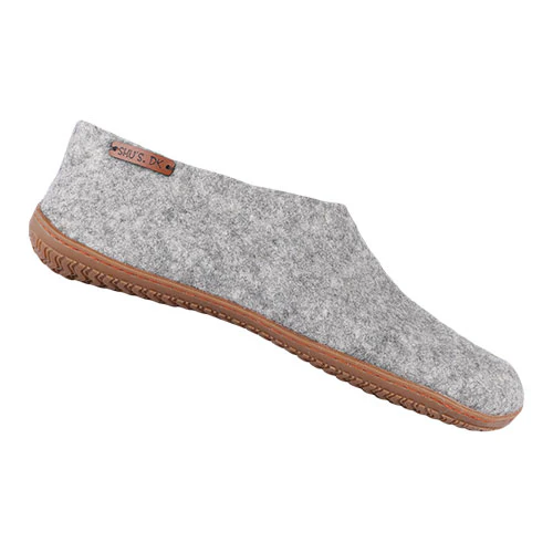 SHU`S hjemmesko med gummi sål - Light grey 36