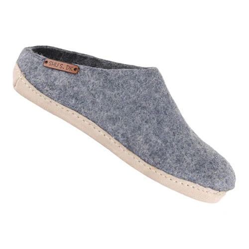 SHU`S hjemmesko med læder sål - Denim 36